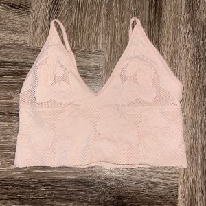 12th Tribe NWOT Pink Cropped Bra Tank Top Size M/L